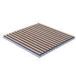 Akupanel vierkant - Akoestische wandpanelen - Klassiek Eiken (bruin MDF/grijs vilt) - 60x60cm