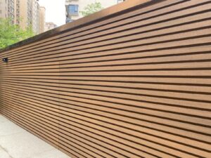 Gevelbekleding Teak hek