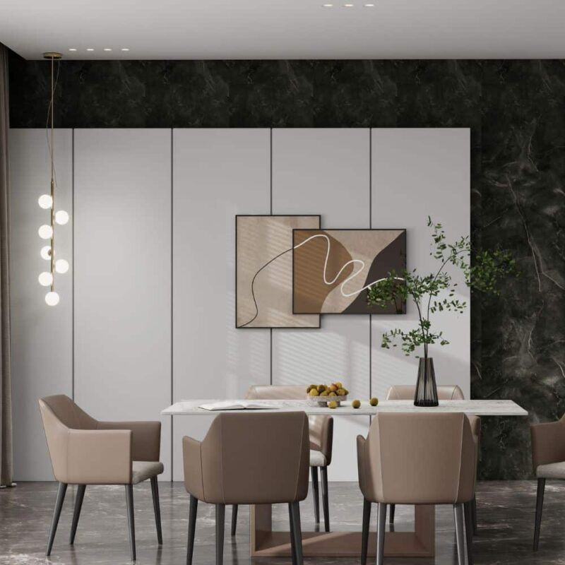SPC wandpaneel – Marble Dark Grey | Waterbestendige panelen - Afbeelding 4